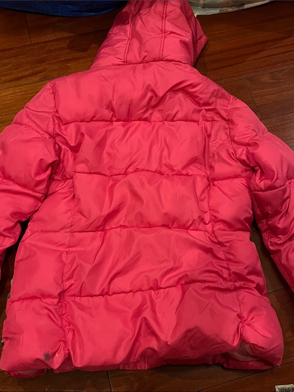 Girls' Pink Hooded Puffer Jacket size 12 Preloved - Picture 3 of 6